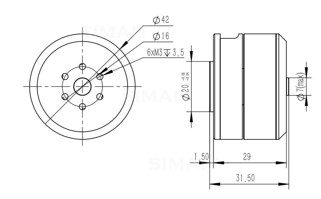 FOR DAMIAO DM-H3510 BLDC Hub M - Direct Drive Servo Motor Robotics recension och pris